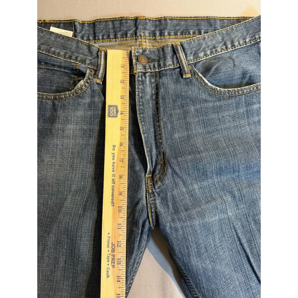 Levis 505 Regular Fit Straight Leg Blue Denim Jeans Mens 36x34 Medium Wash